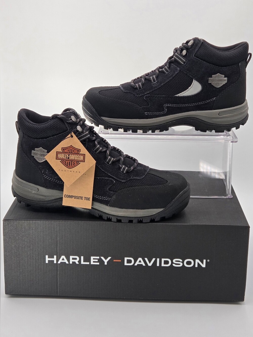 NWT Harley-Davidson Waites CT Women’s Work Boots Size 8.5 Hiker Safety Shoes 4"
